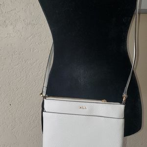 NWT Lauren Ralph Lauren Faux Pebble Leathe…